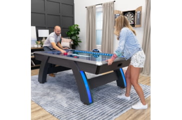 Image of Atomic 90in Indiglo LED Air Hockey Table, Black, G04801W