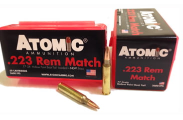 Image of Atomic Ammunition Atomic Ammo .223 Rem. 77gr. Match Sierra Bthp 50-pack