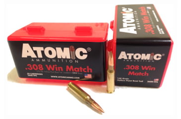 Image of Atomic Ammunition Atomic Ammo .308 Win. Match 168gr. Nosler Bthp 50-pack