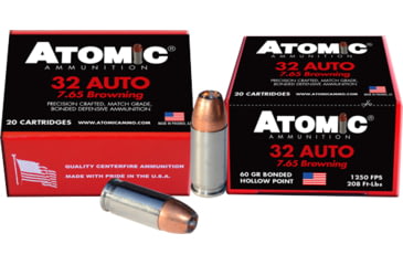 Image of Atomic Ammunition Atomic Ammo .32acp +p 60gr. Jhp 20-pack