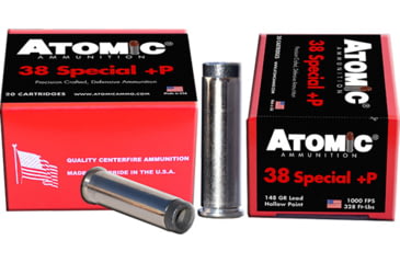 Image of Atomic Ammunition Atomic Ammo .38 Special +p 148gr. Wc Up-side-down 20-pack