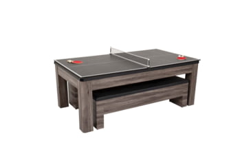 Image of Atomic Hampton 3-In-1 Combo Game Table Billiards, Ping Pong, Dining, Grey wood grain, G05302W