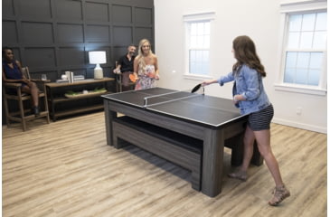 Image of Atomic NorthPort 3-in-1 Dining/Air Hockey/TT Table, Woodgrain, G05305W