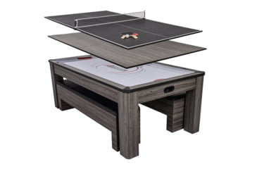 Image of Atomic NorthPort 3-in-1 Dining/Air Hockey/TT Table, Woodgrain, G05305W