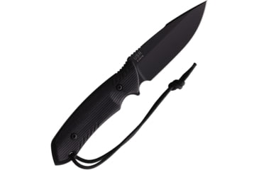 Image of Attleboro Knives The Attleboro Fixed Blade Knife, 9.75in Overall, 4.5in, S35VN, Black Cerakote Plain Drop Point Blade, Black Canvas Micarta Handle, Boltaron Sheath, AK-10121