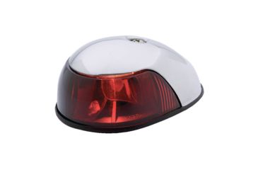 Image of Attwood Marine 2-Mile Deck Mount, Red Sidelight - 12V - Stainless Steel Housing 43849