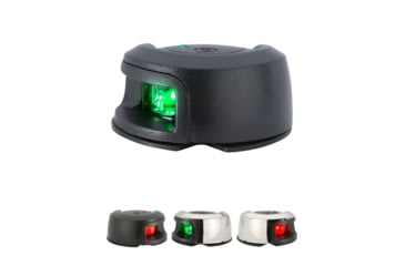 Image of Attwood Marine LightArmor Deck Mount Navigation Light, Black/Green, Black/Red, Silver/Green, Silver/Red