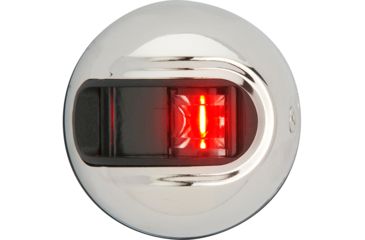 Image of Attwood Marine LightArmor Vertical Surface Mount Navigation Light, Port, Stainless Steel, 2NM, Red, NV3012SSR-7
