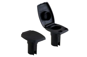 Image of Attwood Marine Angled Pole Oval 2-Pin Base, Black, 91022-7