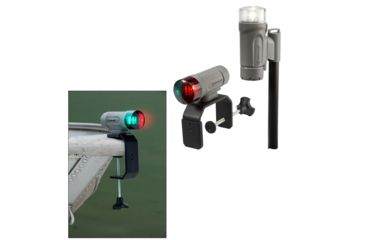 Image of Attwood Marine PaddleSport Portable Navigation Light Kit, C-Clamp, Screw Down Or Adhesive Pad, Gray, 14194-7