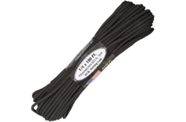 Image of Atwood 0.25in Utility Rope, 100ft, Utility Rope, Black, 0.25in Diameter, Firm Diamond Braided Rope, 100 Ft, 14100-B
