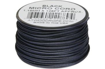 Image of Atwood Micro Cord 125ft, 1.18mm Diameter, Nylon Construction, Black, MS01 - BLACK