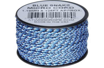Image of Atwood Micro Cord 125ft, 1.18mm Diameter, Nylon Construction, Blue Snake, MP07 - BLUE SNAKE