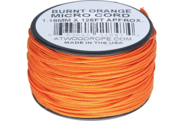 Image of Atwood Micro Cord 125ft, 1.18mm Diameter, Nylon Construction, Burnt Orange, MS22 - BURNT ORANGE