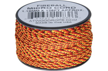 Image of Atwood Micro Cord 125ft, 1.18mm Diameter, Nylon Construction, Fireball, MP06 - FIREBALL