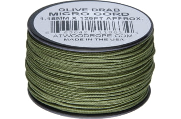 Image of Atwood Micro Cord 125ft, 1.18mm Diameter, Nylon Construction, Olive Drab, MS14 - OD