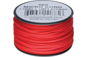 Image of Atwood Micro Cord 125ft, 1.18mm Diameter, Nylon Construction, Red, MS03 - RED