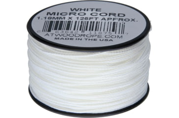 Image of Atwood Micro Cord 125ft, 1.18mm Diameter, Nylon Construction, White, MS08 - WHITE