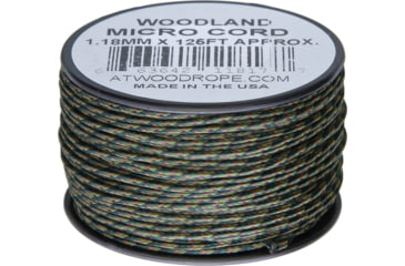 Image of Atwood Micro Cord 125ft, 1.18mm Diameter, Nylon Construction, Woodland, MC04 - WOODLAND