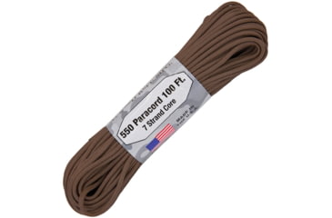 Image of Atwood Parachute Cord, 100ft, 550 Cord, 7 Strand Core, Brown, S07 - BROWN