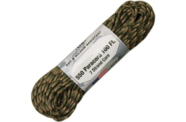 Image of Atwood Parachute Cord, 100ft, 550 Cord, 7 Strand Core, Forest Camo, C28-FORESTCM