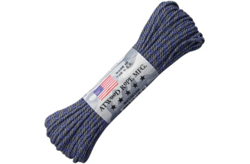 Image of Atwood Parachute Cord, 100ft, 550 Cord, 7 Strand Core, Thin Blue Line, THIN BLUE LINE