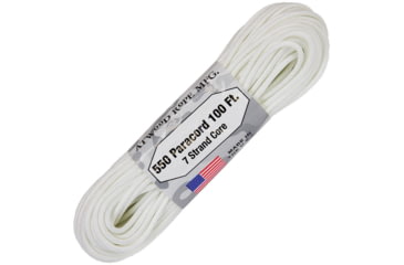 Image of Atwood Parachute Cord, 100ft, 550 Cord, 7 Strand Core, White, S08 - WHITE