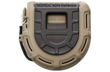 Image of Atwood Tactical Rope Dispenser, Dark Earth, Other Info, 550 Paracord With Seven Strand Core, Tangle Free Cord Delivery, High Carbon Cutting Blade, Impact Resistant, Belt Clip, ARMTRDFDE