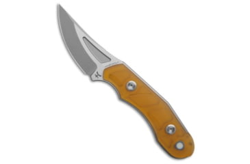 Image of Audacious Concept Fanglet Fixed Blade Knife, 2.44in, CPM MagnaCut, Trailing Point Blade, ULTEM, Yellow Handle, Yellow/Gray, 6.26 inch, BHQ-219225