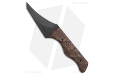 Image of AuxMFG Wildcard Fixed Blade Knife, 2.875in, AEB-L Steel, Hawkbill Blade, Griptec, Brown/Black Handle, Brown/Black/Black Gray, 6.625 inch, BHQ-219123