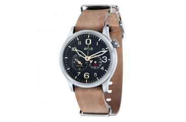 Image of AVI-8 Flyboy Watch Japan Automatic 2 Hands with 24 hours and Small Second, Blue/Cream, AV-4048-02 