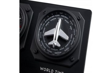 Image of AVI-8 GMT Clock, Black, AV-Clock-01
