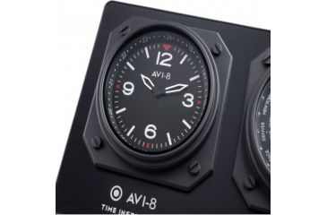 Image of AVI-8 GMT Clock, Black, AV-Clock-01