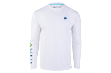 Image of AVID Sportswear Mahi Hook Avidry Long Sleeve Shirt - Mens, White, 3XL, MK12420WHT3X