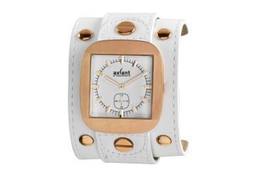 Image of Axcent Rocker Watch, White Strap, White Dial, Rose Gold Hands X1001r-131
