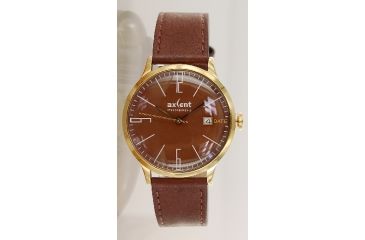 Image of Axcent Episode Watch, Brown Strap, Brown Face, Gold Hands X11027-736