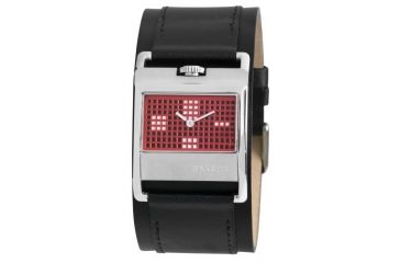 Image of Axcent Pixy Watch, Black Strap, Red Face, Silver Hands X13042-867