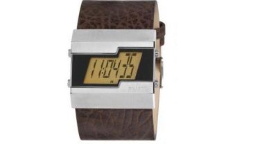 Image of Axcent Tilt Watch, Brown Strap, Khaki Face, Black Digits X18021-706
