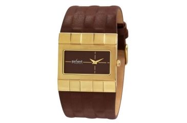 Image of Axcent Bump Watch, Brown Strap, Brown Face, Gold Hands X20008-736