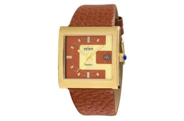 Image of Axcent Illusion Watch, Camel Strap, Camel Face, Gold Hands X32141-736