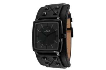 Image of Axcent Spike Square Watch, Black Strap, Black Face, Black Hands X36001-237