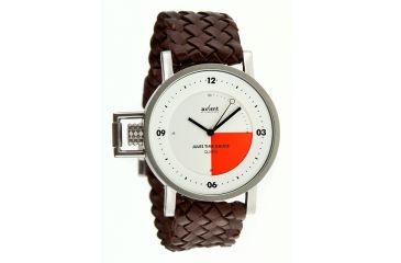 Image of Axcent Jules Watch, Dark Brown Strap, White Face, Black Hands X37501-166