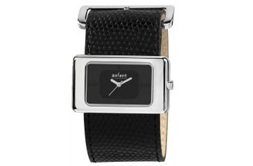 Image of Axcent Stone Watch, Black Strap, Black Face, Silver Hands X40272-237
