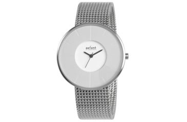 Image of Axcent Hope Round Watch, Silver Mesh Strap, White Face, Black Hands X40383-152