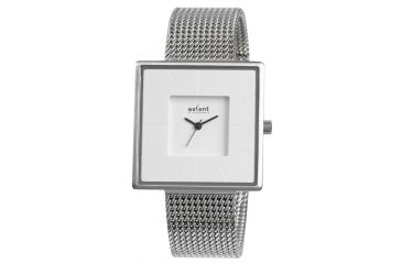 Image of Axcent Hope Square Watch, Silver Mesh, White Face, Black Hands X40393-152