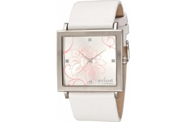 Image of Axcent Dream Square Watch, White Strap, White Face, Silver Hands X40604-641