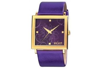 Image of Axcent Dream Square Watch, Purple Strap, Purple Face, Gold Hands X40608-040