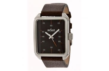 Image of Axcent Graphic Watch, Dark Brown Strap, Dark Brown Face, Silver Hands X42711-736
