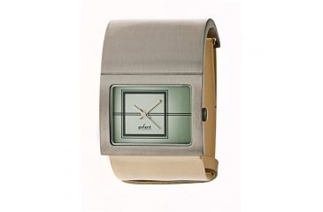 Image of Axcent Freja Broad Watch, Cream Strap, Green Face, Silver Hands X46002-651