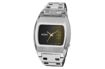Image of Axcent Code Watch, Silver Bracelet, Brown Face, Mustard Markers X46303-752